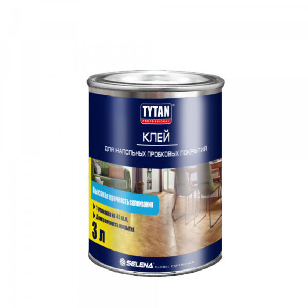 Клей Tytan Professional для напольных пробковых покрытий, 3 л
