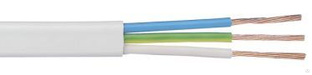 3*2,5 кв.мм кабель универсальный гибкий плоский ПУГНПбм белый, 5м 