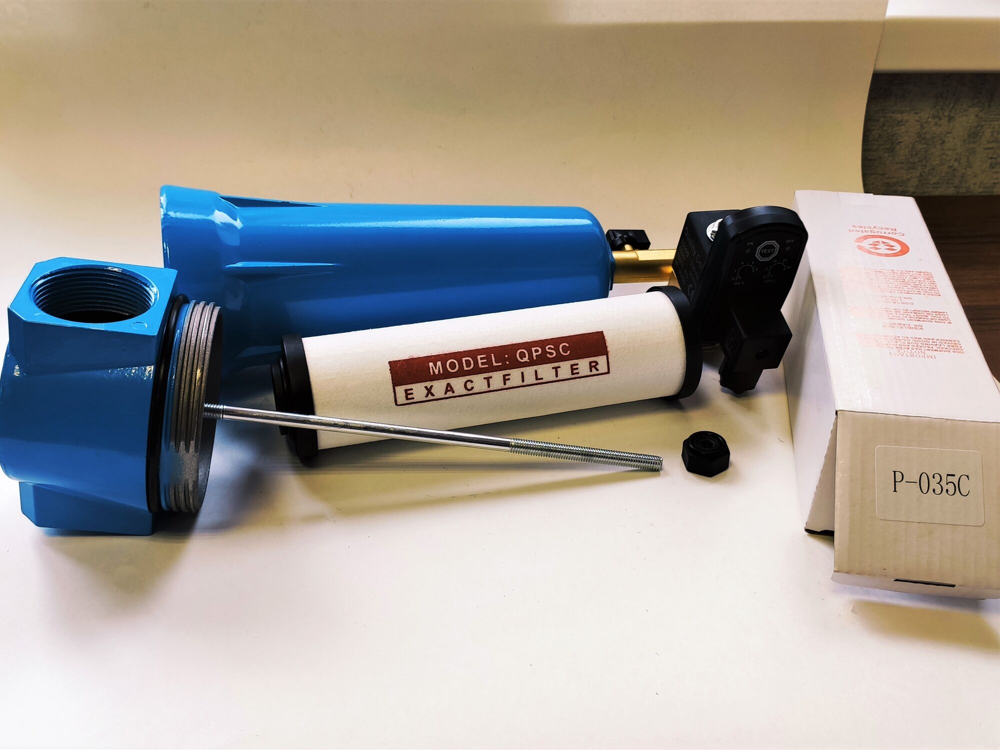 Фильтр сепаратор и конденсатоотводчик в комплекте P-035-C для компрессора