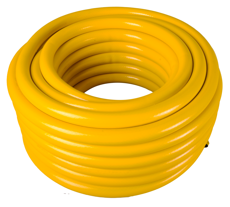 Шланг Вихрь поливочный ПВХ усиленный, пищевой трехслойный армированный 1", 25м (жёлтый) 1