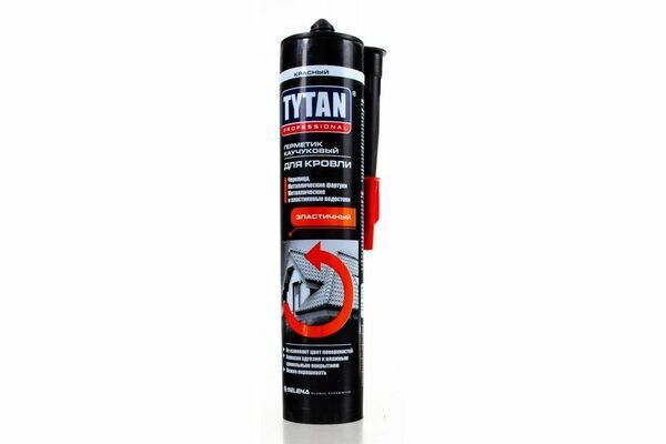 Герметик Tytan Professional каучуковый для кровли, красный 310 мл