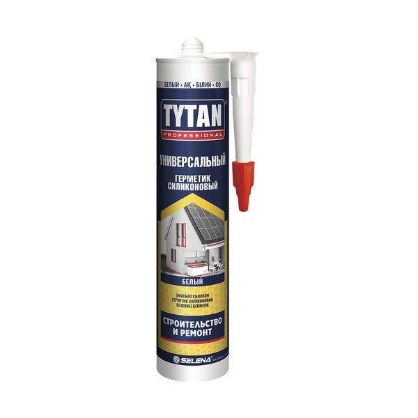 Герметик Tytan Professional силиконовый универсальный белый, 280 мл