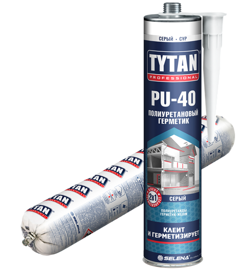 Герметик полиуретановый TYTAN Professional PU 40 серый 310 мл 65445
