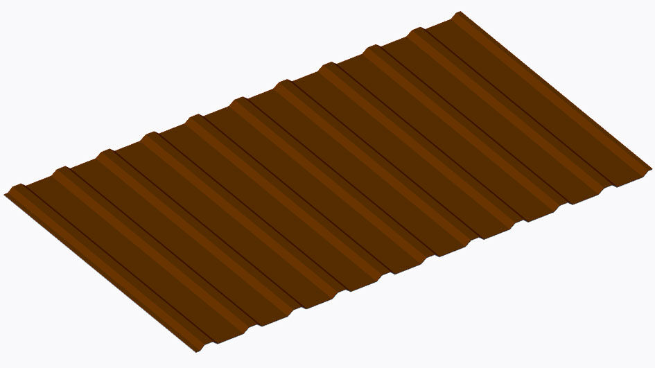 Профлист С10 шоколад (RAL 8017) 1150*2100*0,40мм