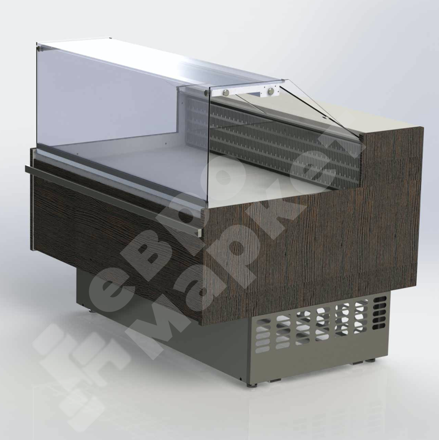 Холодильная витрина для рыбы Spring D куб ЛДСП (темное) 1250
