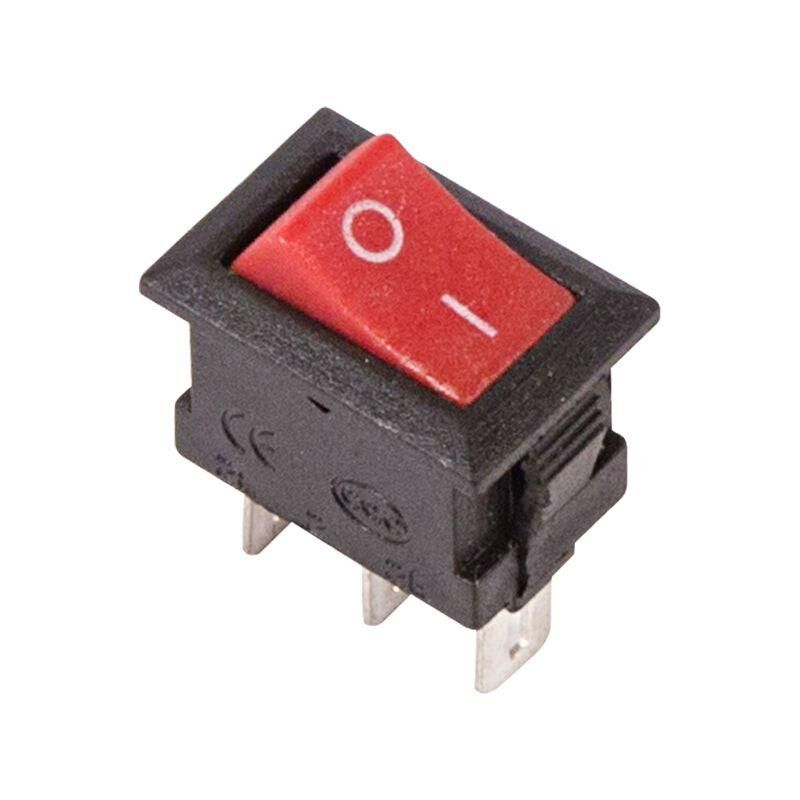 Выключатель клавишный 250 В 3А (3с) ON-ON цвет красный Micro (RWB-102) Rexant 36-2031