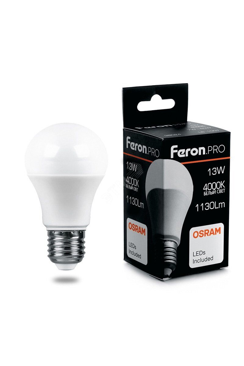 Лампа светодиодная LED Е27 13 Вт Feron PRO LB-1013