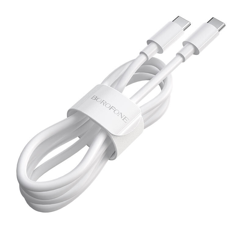 USB кабель шт.Type-C - шт.Type-C 1,0м, 5A BX44, белый ,"Borofone" 2