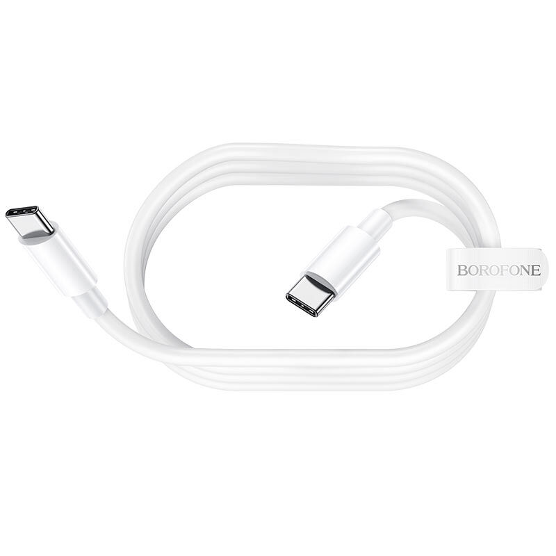 USB кабель шт.Type-C - шт.Type-C 1,0м, 5A BX44, белый ,"Borofone" 3