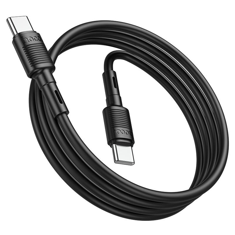 USB кабель шт.Type-C - шт.Type-C 1м, 3,0A 60W нейлон, черный X83 "Hoco" 2