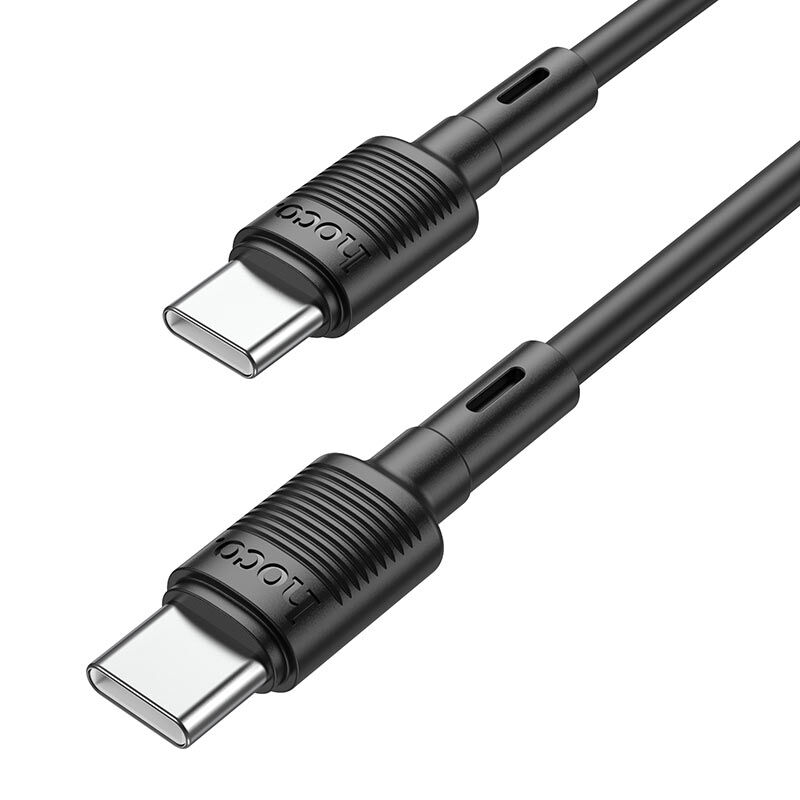 USB кабель шт.Type-C - шт.Type-C 1м, 3,0A 60W нейлон, черный X83 "Hoco" 3