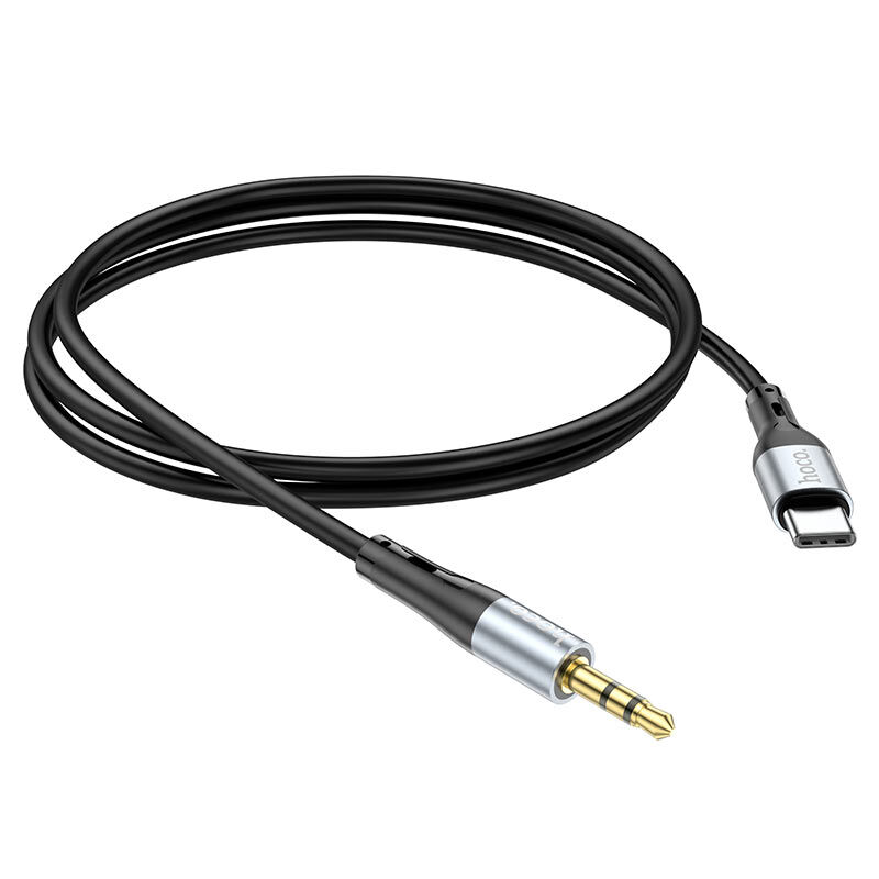 USB кабель шт.Type-C - шт.3,5мм 1м, чёрный UPA22 "Hoco" 3