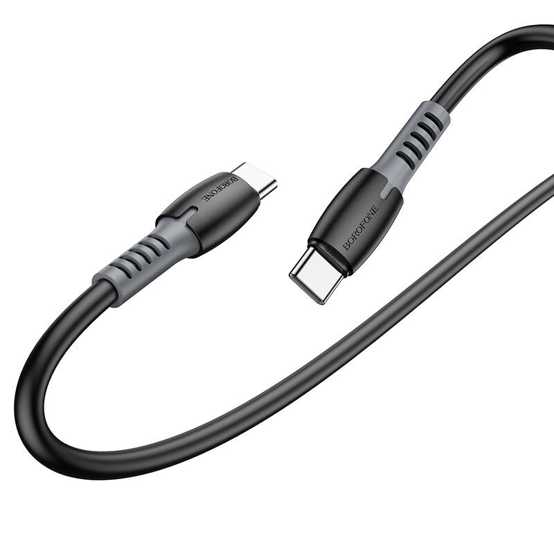 USB кабель шт.Type-C - шт.Type-C 1,0м, 100W BX62 Bonus, повышенная прочность, черный "Borofone" 2