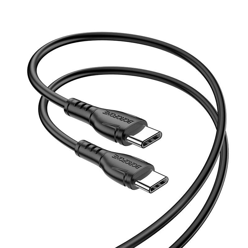 USB кабель шт.Type-C - шт.Type-C 1м, 3,0A 60W силиконовый, чёрный BX51 Borofone 2