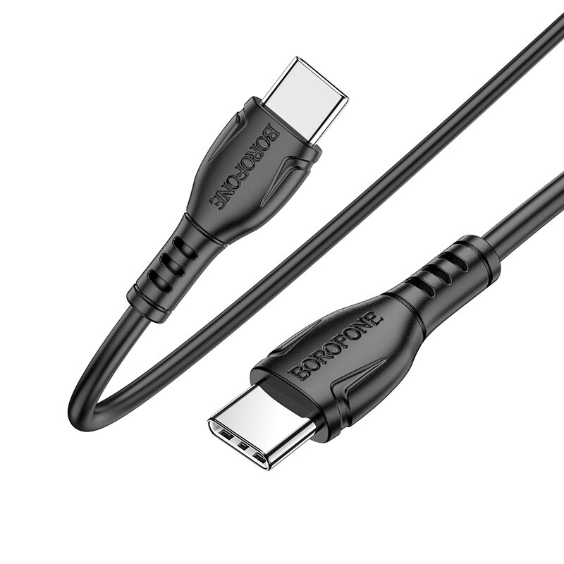 USB кабель шт.Type-C - шт.Type-C 1м, 3,0A 60W силиконовый, чёрный BX51 Borofone 3