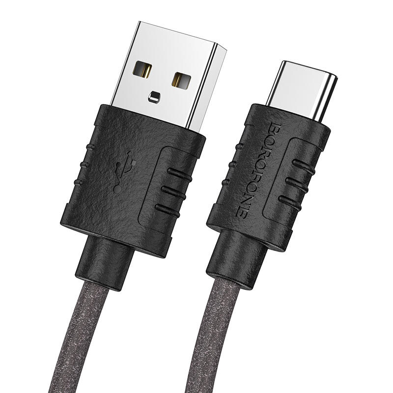 USB кабель шт.USB (A) - шт.Type-C "Borofone" BX52, 3,0А, 1.0м, силиконовый, черный 2