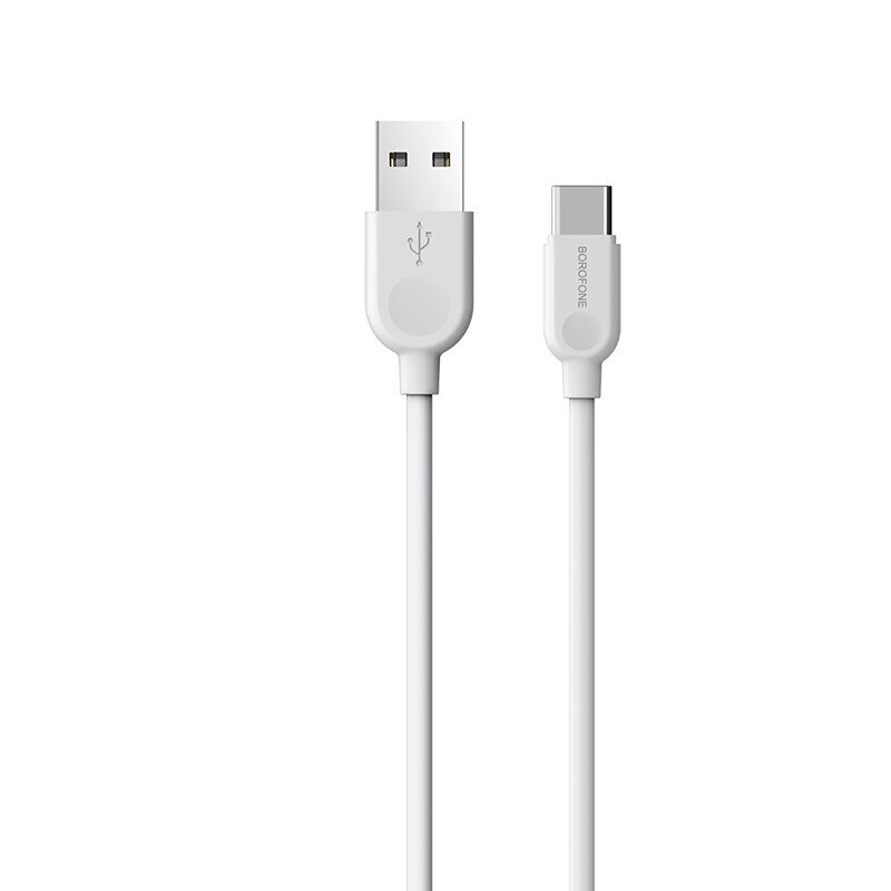 USB кабель шт.USB (A) - шт.Type-C "Borofone" BX14 (белый) 3A, 1м 4
