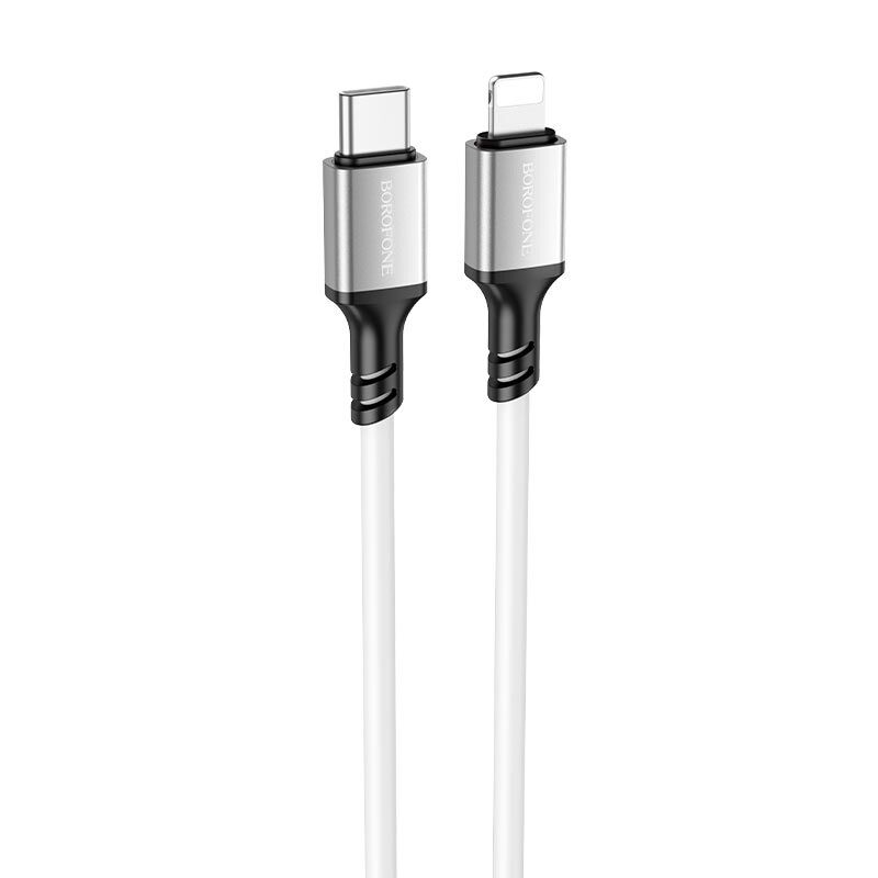 USB кабель шт.Type-C - шт.Lightning 1м, 3,0A силиконовый, белый BX83 "Borofone" 2
