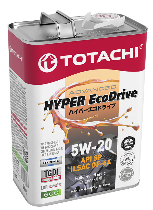 TOTACHI HYPER Ecodrive Fully Synthetic SP/GF-6A 5w20 4 л (Масло моторное синтетическое)