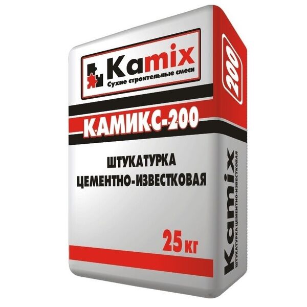 Штукатурка КАМИКС-200 цементно-известковая (25 кг)