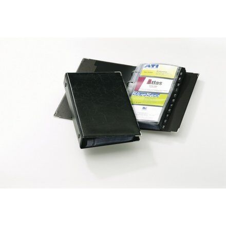 Визитница 145*255 мм, 200 карт, "Visifix200" Durable ПВХ, в переплете, черный, Германия