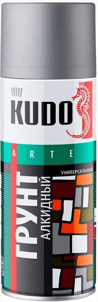 КУДО KU-2001 грунт аэрозольный алкидный универсальный серый (0,52л) / KUDO
