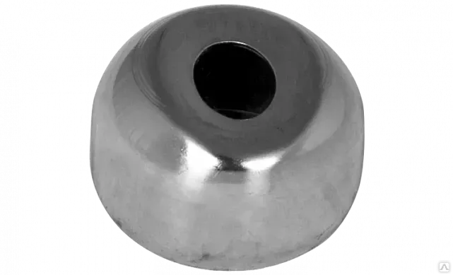 Наконечник штампованный (СПС) косой 30° на трубу Ø16 мм, для поручня Ø38.1 мм, полированный, нержавеющий, (AISI 304)Нако