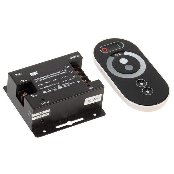 Контроллер с ПДУ радио RGB 3 канала PRO 5050 12В 6А 216Вт черн. ИЭК LSC1-RGB-216-RF-20-12-B