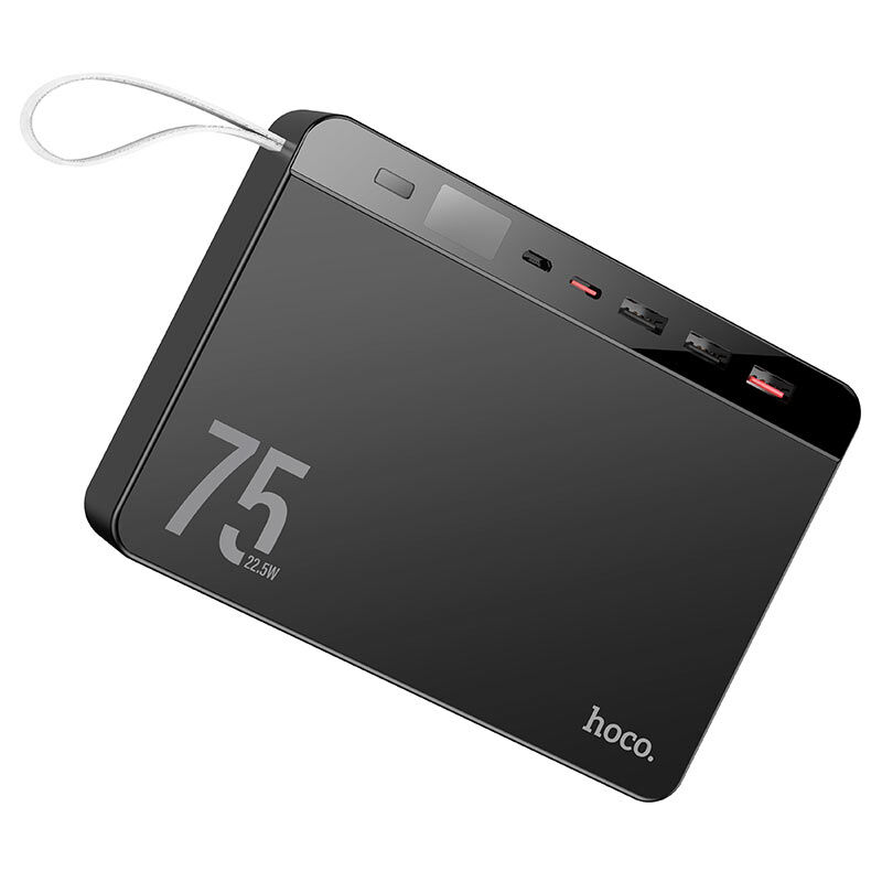 Портативный аккумулятор 75000mAh 2гн.USB 2,1A,1гн.USB 22,5W,гнType-C 20W (чёрный) "Hoco" J94 3
