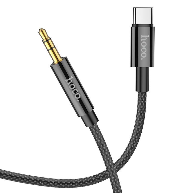 USB кабель шт.Type-C - шт.3,5мм 1м, чёрный UPA19 "Hoco" 3