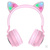 Гарнитура полноразмерная беспроводная Hoco W27 CAT EAR, розовый #2