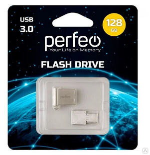Perfeo USB3.0 128GB M06 Metal Series + TypeC reader #1