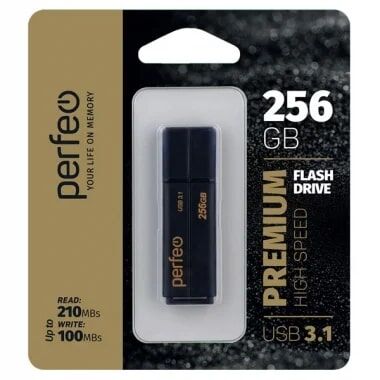 Perfeo USB3.1 256GB C15 Black High Speed #1