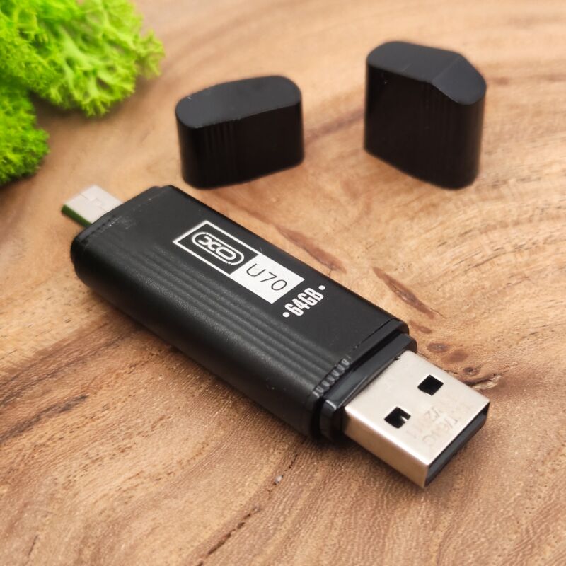 Внешний накопитель Micro/USB XO U70-OTG 32Gb, черный 1
