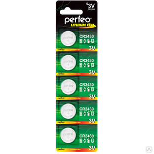 Батарейка Perfeo CR2430 5BL Lithium Cell (5) (100) #1