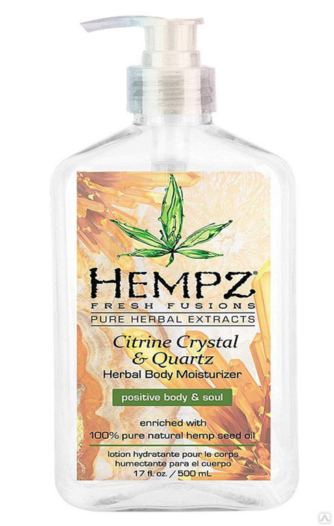 Крем увлажняющий Hempz Citrine Crystal&Quartz Moisturiser 500 ml