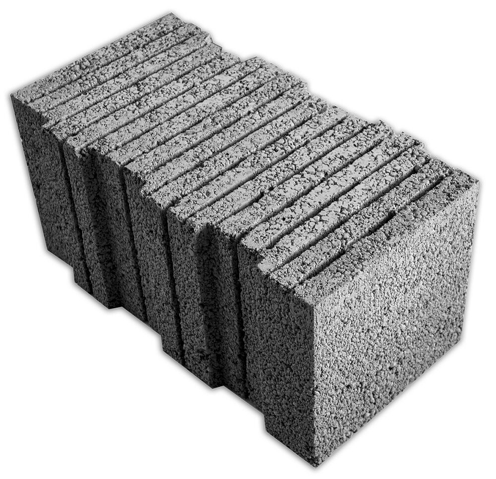 Блоки керамзитобетонные стеновые 250*500*240 щелевые