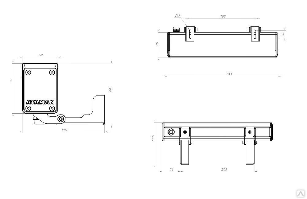 Архитектурный светильник TL-ARCH 15 L300 740 D50