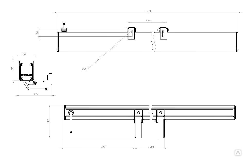 Архитектурный светильник TL-ARCH 65 L1500 740 D50