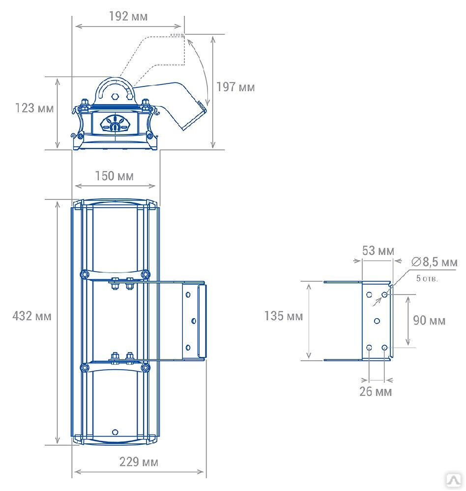 Промышленный светильник TL-PROM SM 100 FL D Green