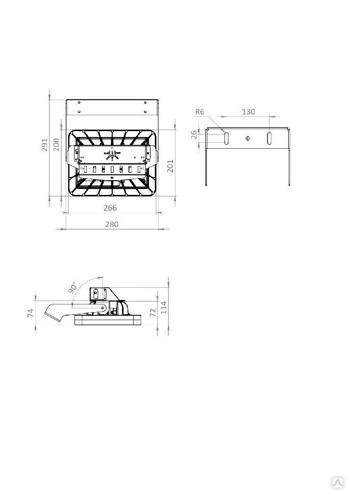 Низковольтный светильник TL-PROM APS 24V LV 50 750 D