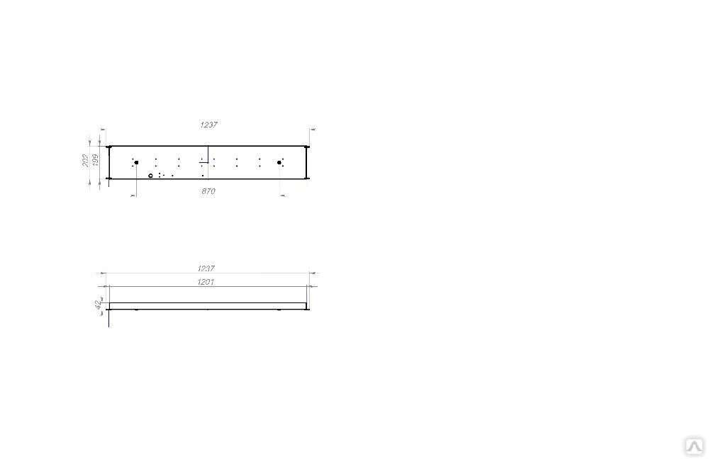Офисный светильник TL-Office 30 GR 1188x190 OPL 850