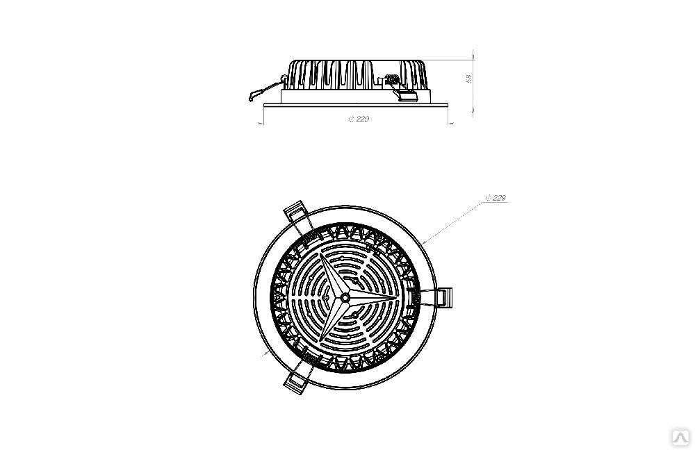 Офисный светильник TL-ROUND H 33 PRS 830