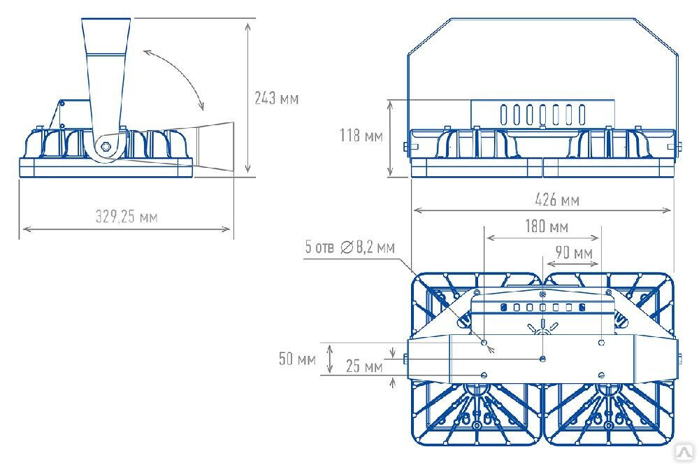 Промышленный светильник TL-PROM APS 140 5K D