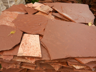 Песчаник красный (светлый шоколад)1,5-2,5 см 