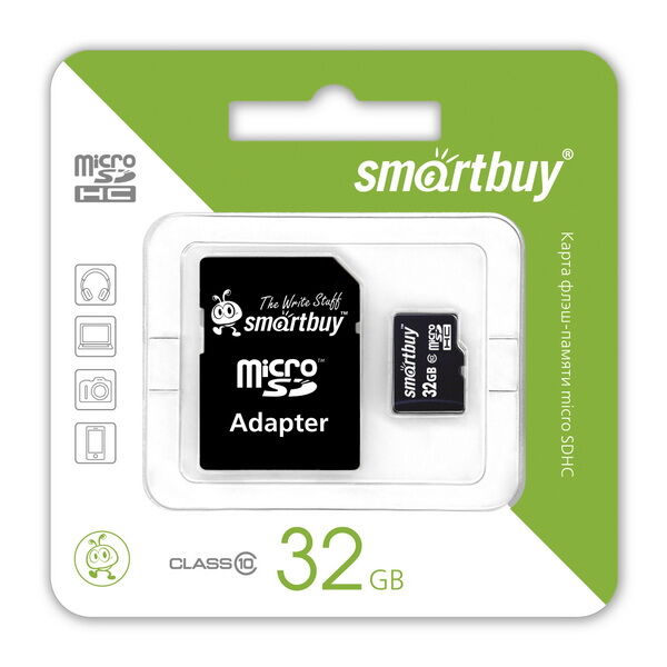 Карта памяти Smartbuy MicroSDHC 32 Gb Class 10