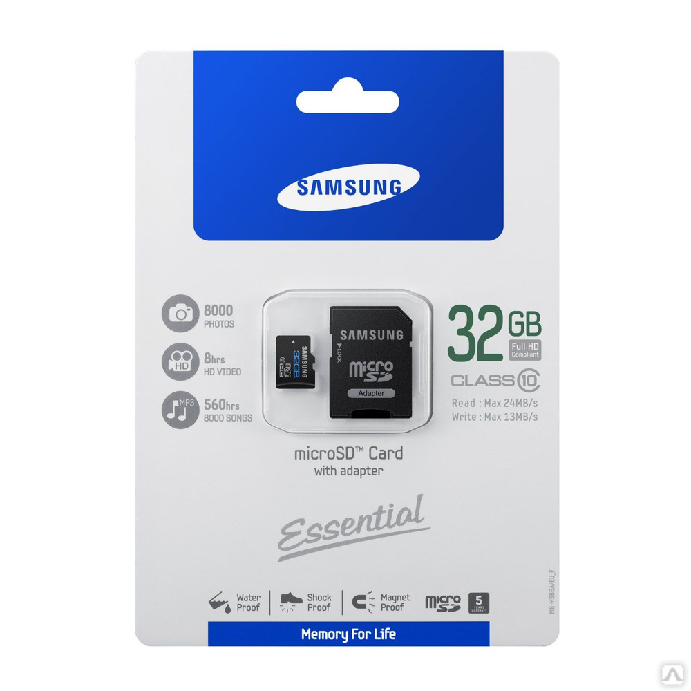 Карта памяти microsdhc 32gb samsung