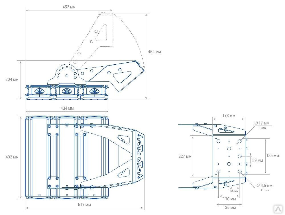 Промышленный светильник TL-PROM SM 310 5K FL DIM D