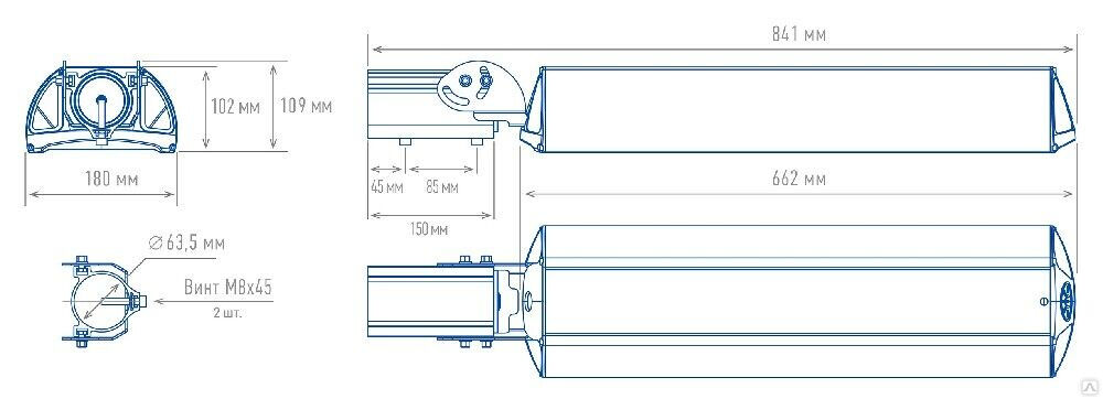 Светильник светодиодный уличный TL-STREET 165 5К DIM F3 D