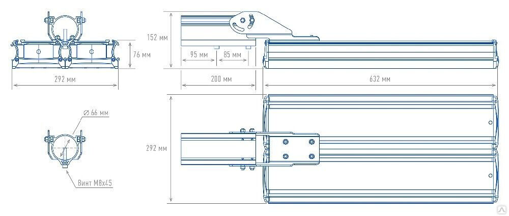 Светильник светодиодный уличный TL-STREET SM RUS 270 F3 740 W